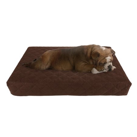 PET ADOBE Waterproof Memory Foam Pet Bed for Indoor/Outdoor Water Resistant and Washable Cover 30” x 21” Brown 491095HTG